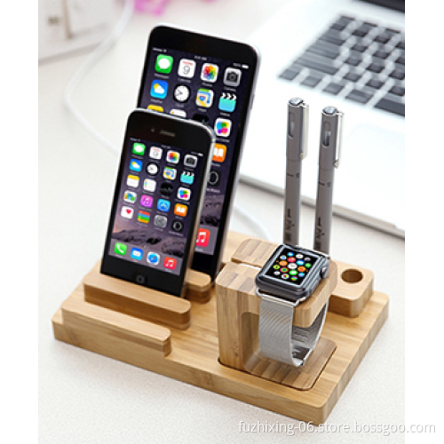 Multifuctional Wood Watch Pen Mobile Phone Holder